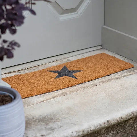 Natural Door Mat | Top Step | Black Star