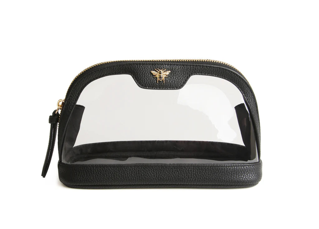 Clear Make Up Bag | Black | Medium