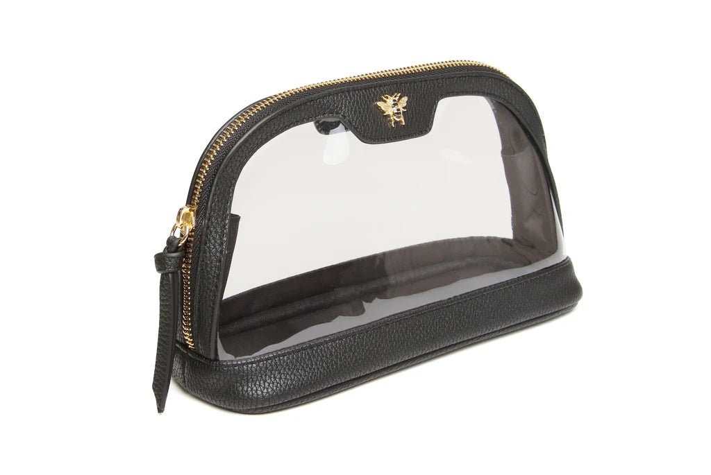 Clear Make Up Bag | Black | Medium