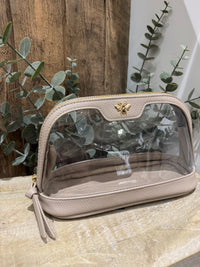 Clear Make Up Bag | Stone | Medium