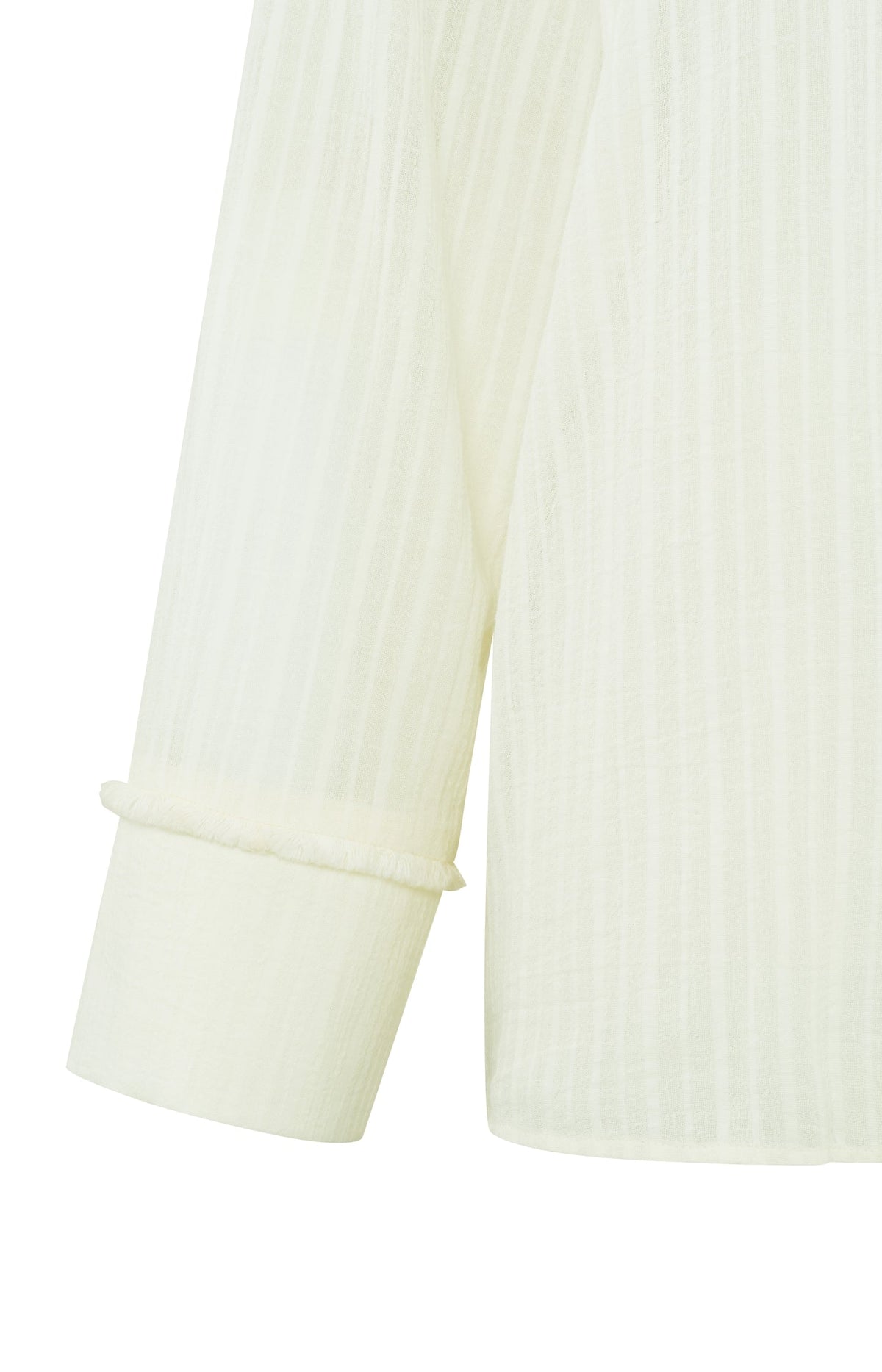 YaYa | Cotton Blouse | V Neck | Long Sleeves | Ivory White