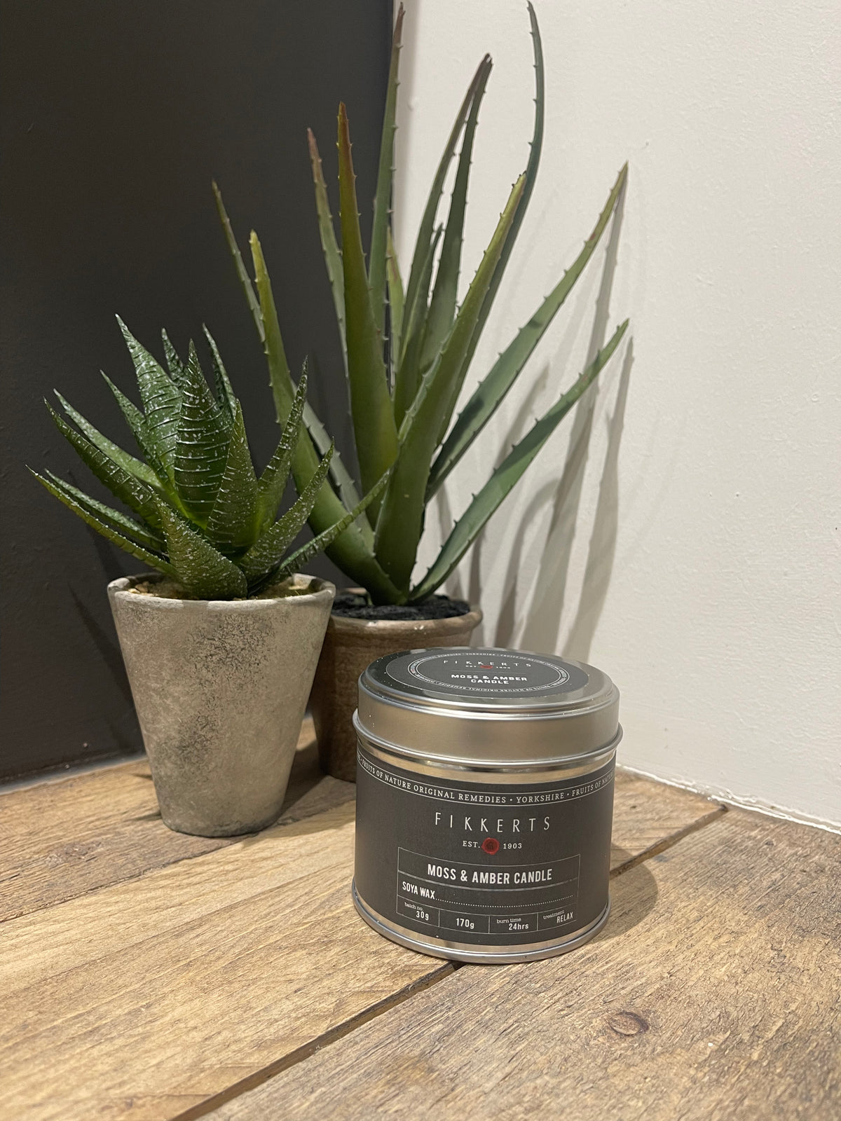 Fruits of Nature Gentleman's Candle Tin | Moss & Amber | 170g