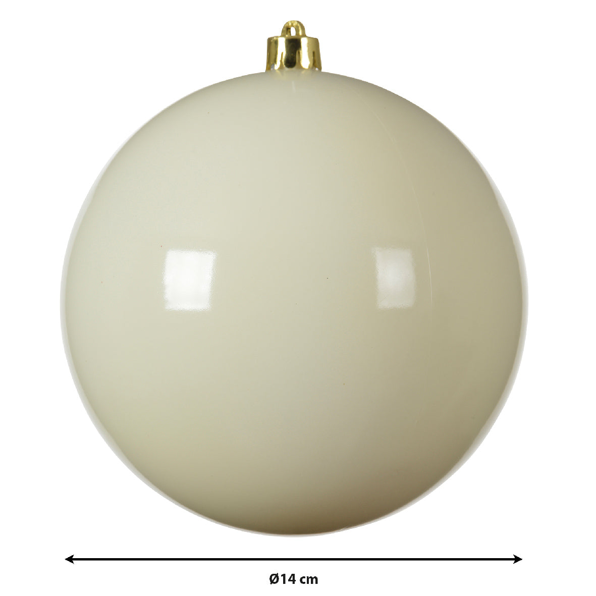 Shatterproof Bauble | Shiny | Wool White | 14cm