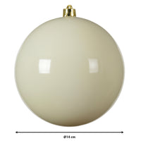 Shatterproof Bauble | Shiny | Wool White | 14cm