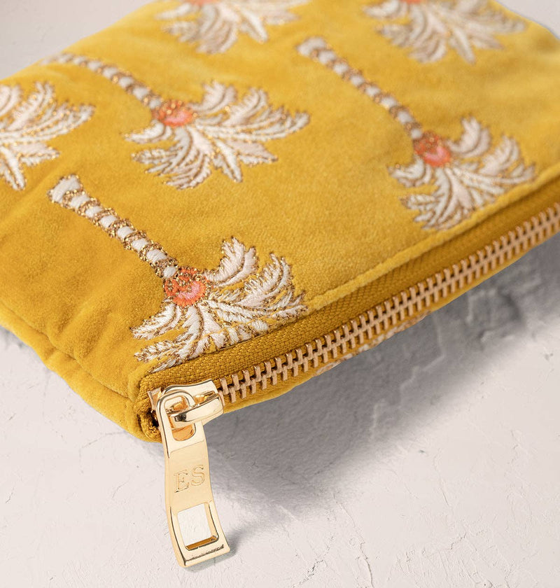 Elizabeth Scarlett | Sunrise Palms | Coin Purse | Mustard