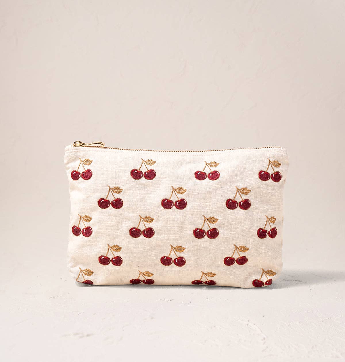 Elizabeth Scarlett | Cherries | Everyday Pouch | Cream