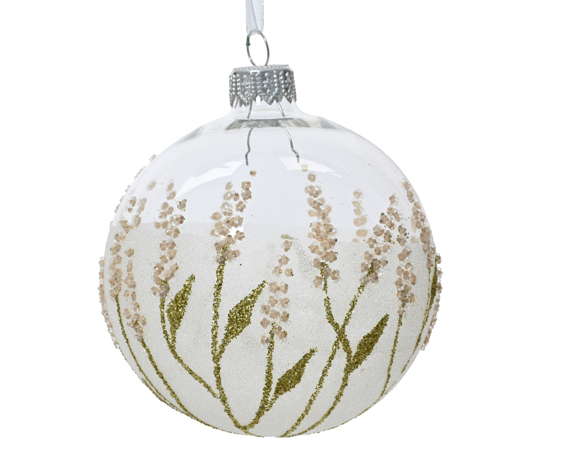 Eco Dried Plumes Bauble | Glass | 8cm