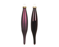 Icicle Bauble | Dark Mauve | 6 Pack |15cm