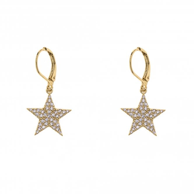 Star Drop Earring | Gold Plated