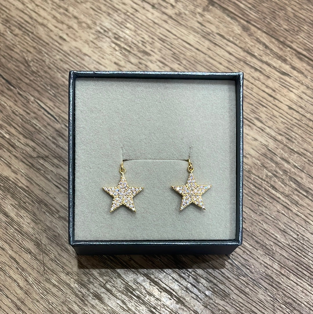 Star Drop Earring | Gold Plated