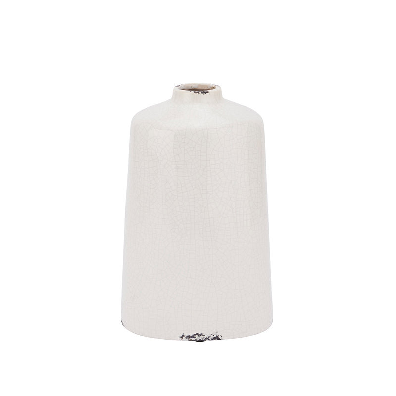 Garda Liv Crackle Effect Vase | Off White