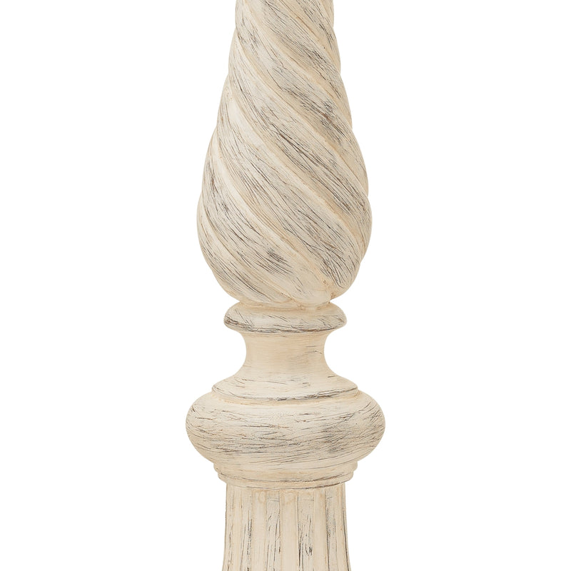 Antique White Large Twisted Column Candle