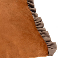 Tilly Velvet Reversible Cushion Rust/Mink