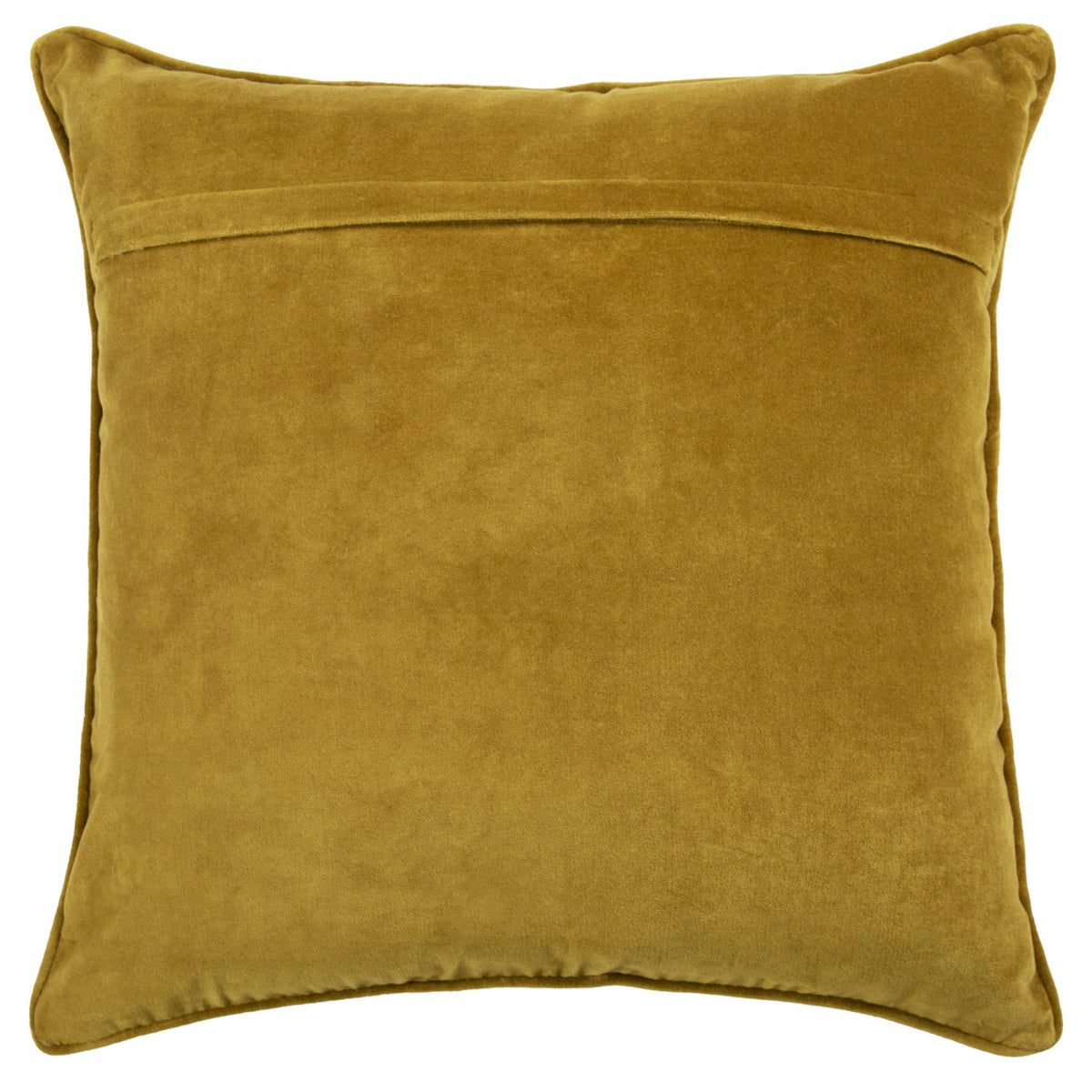 Herb Embroidered Cushion Mustard