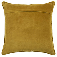 Herb Embroidered Cushion Mustard