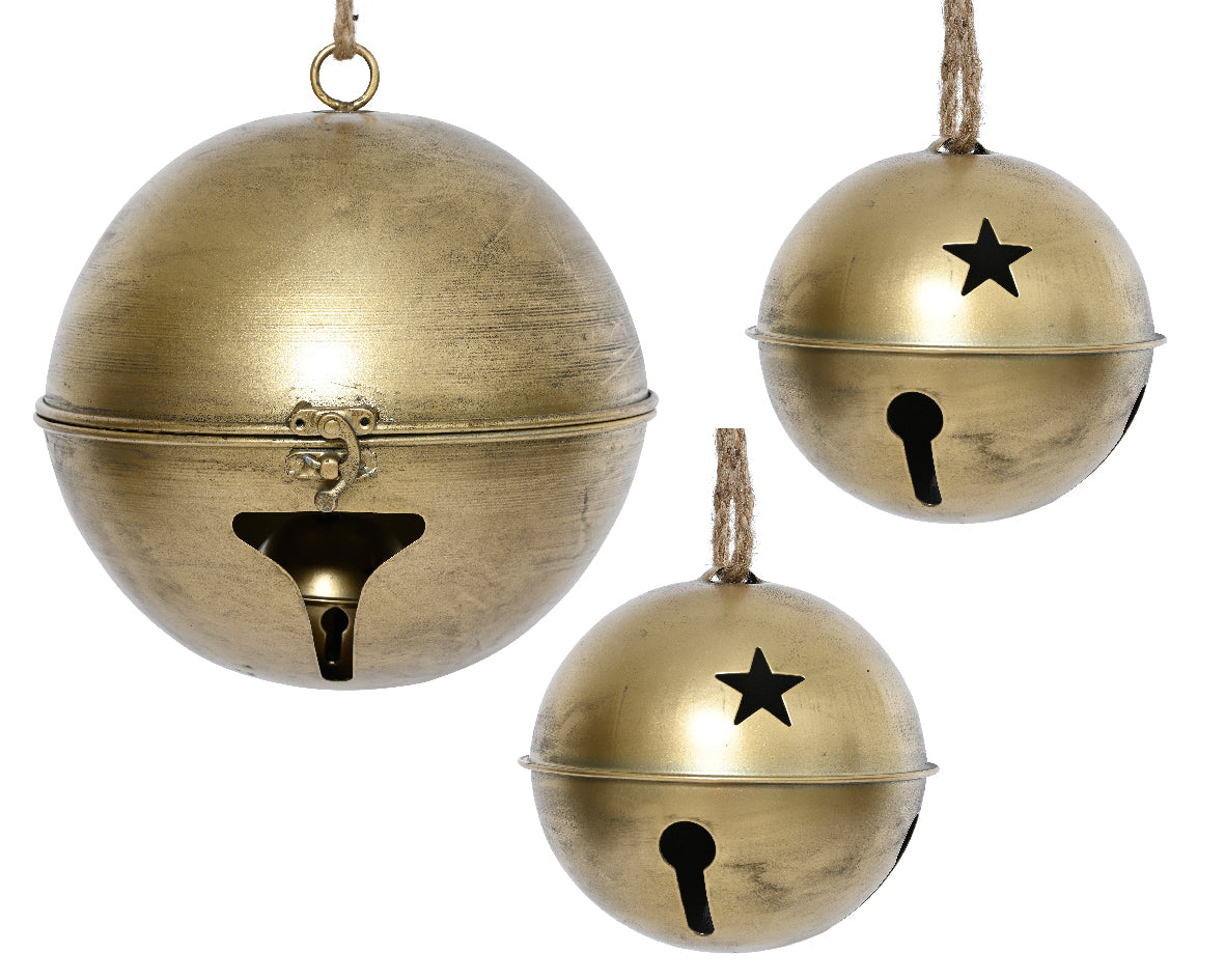 Hanging Bell Decoration | Gold | Set of 3