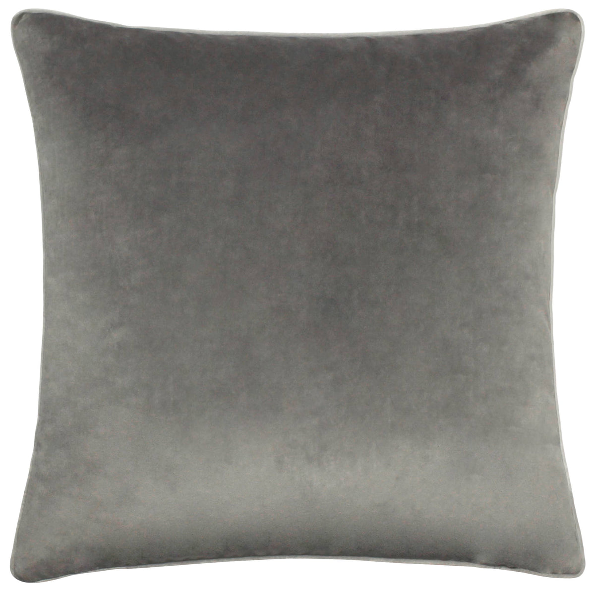 Meridian Velvet Cushion Charcoal/Dove