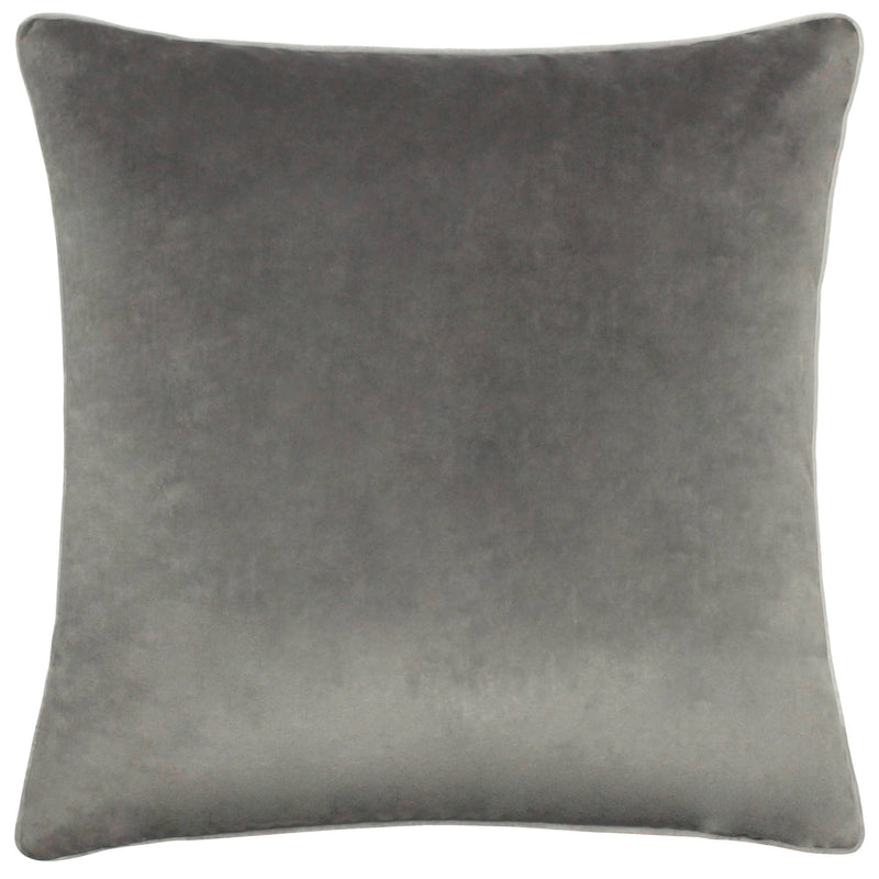 Meridian Velvet Cushion Charcoal/Dove