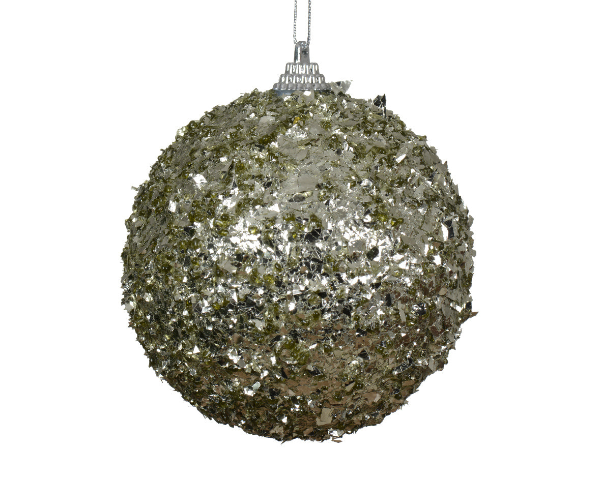 Glitter Sequin Bauble | Champagne | 10cm