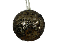 Glitter Sequin Bauble | Rosemary Green | 8cm