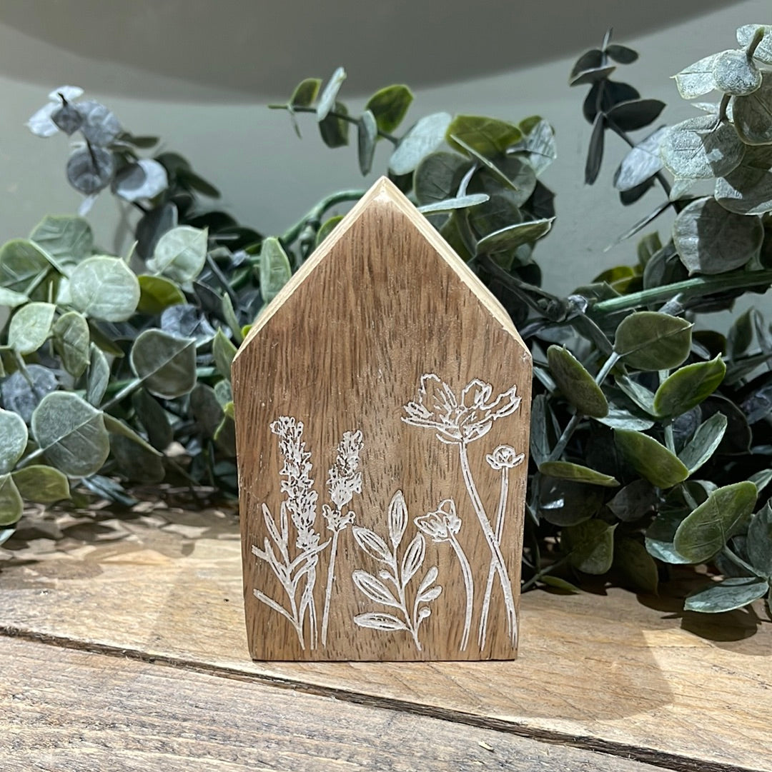 Wooden House | Floral Design | 11cm