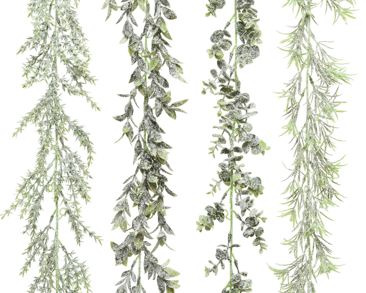 Faux Snowy Effect Foilage Garland | 180cm | 4 Designs