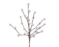 Faux Snowberry Pick | Wool White | 26cm