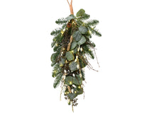 Faux Frosted Greenery Teardrop Bough | LED Battery Operated | 60cm