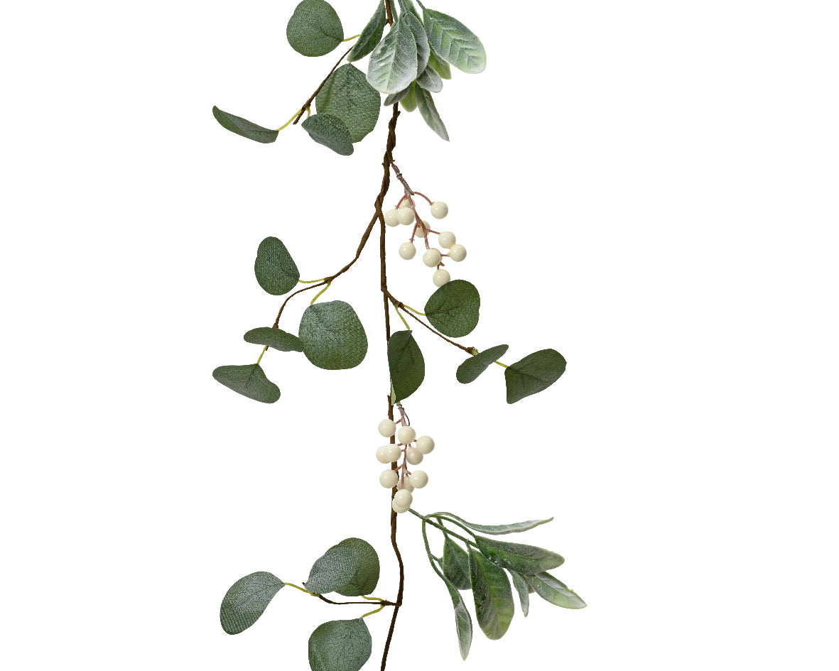 Faux Eucalyptus & Mistletoe Garland | 150cm