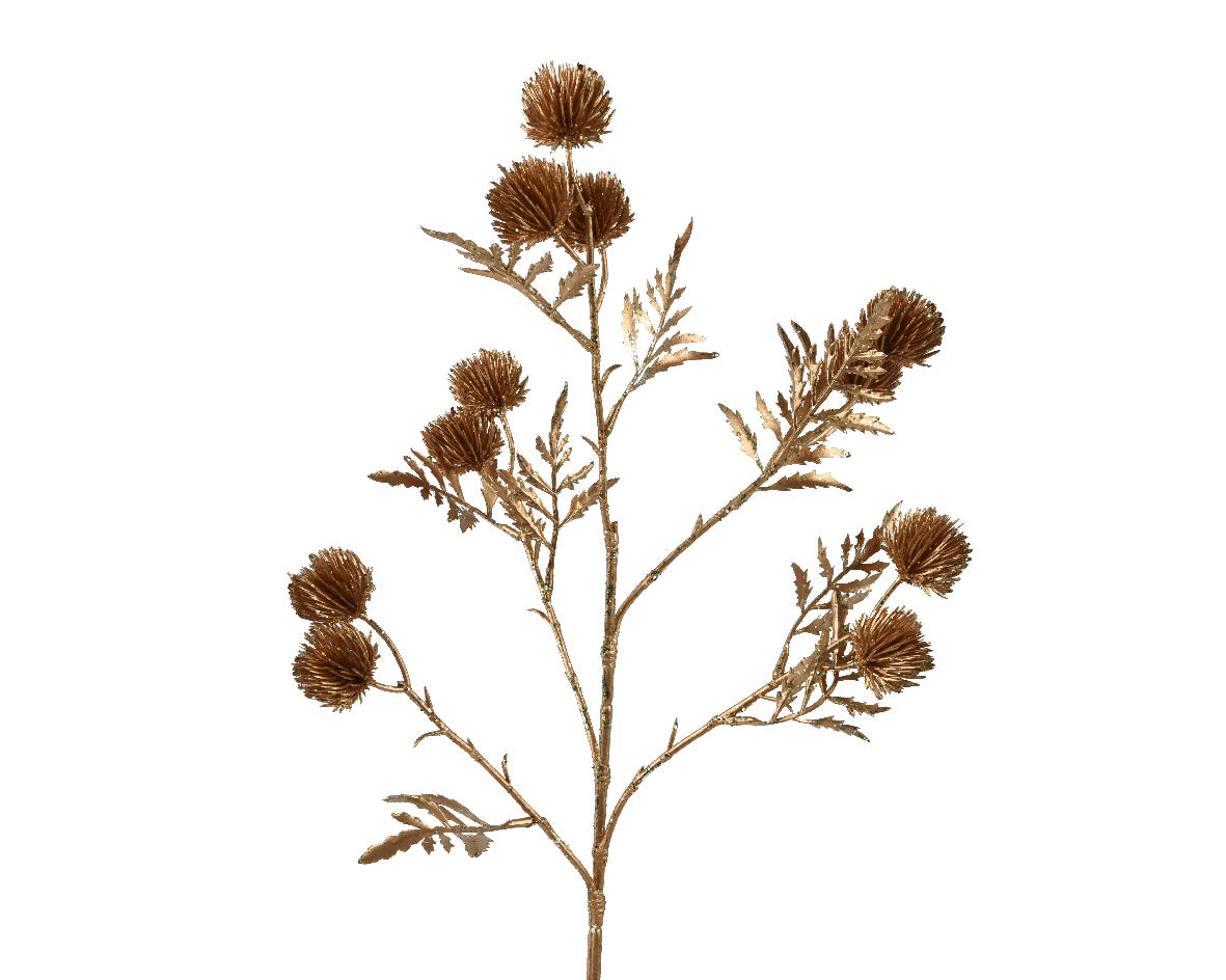 Thistle Effect Stem | Metallic Gold | 63cm