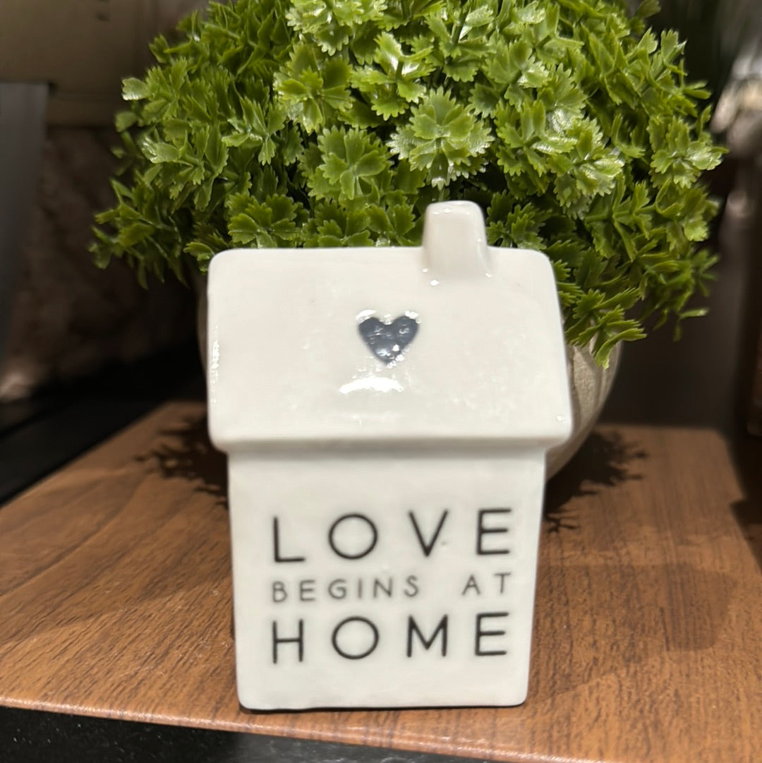 Love Begins At Home House Decoration | 7cm