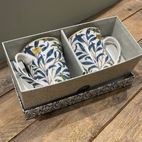 William Morris | Willow Bough Design | Duo China Mug Set