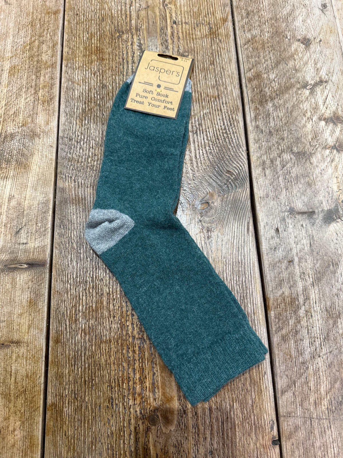 Men’s Wool Mix Socks | Green & Grey