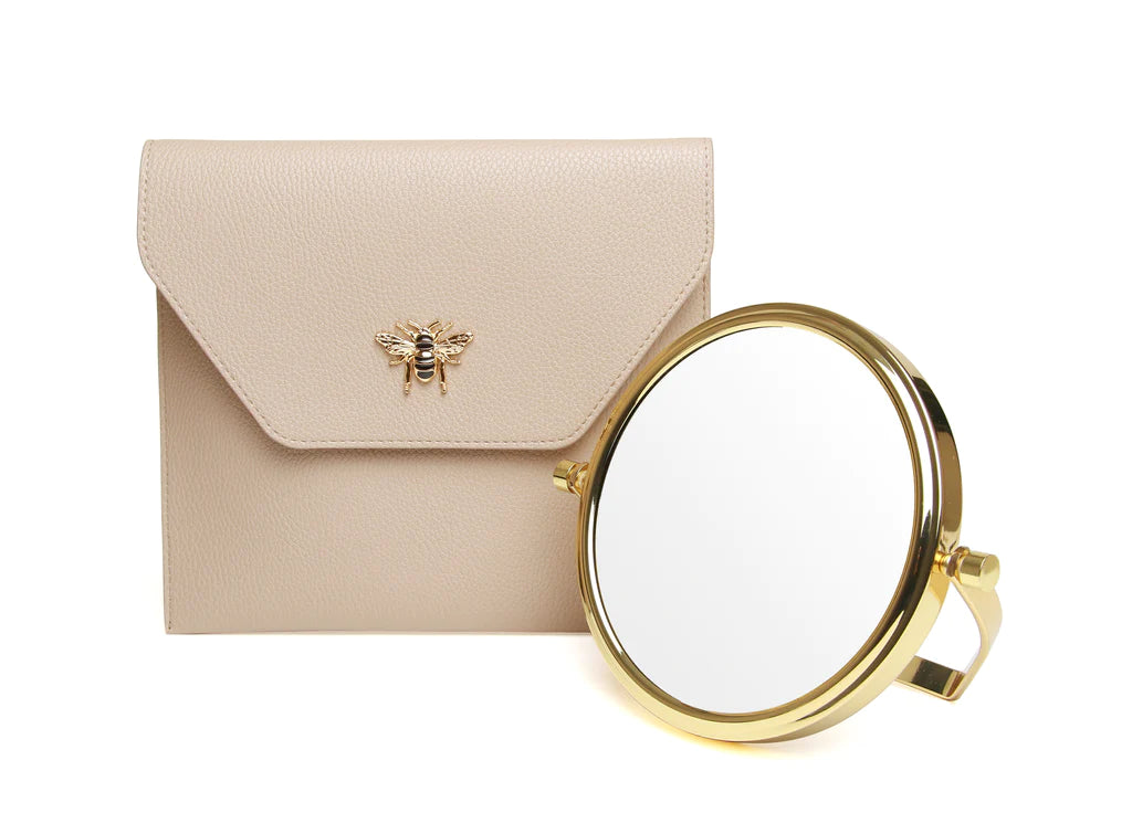 Travel Mirror & Case | 7x Magnification | Stone