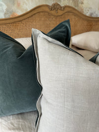 Velvet Cushion | Feather Fill | Green