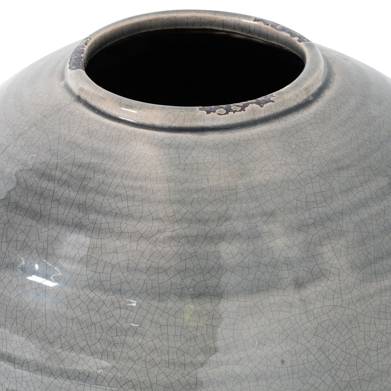 Garda Glazed Tiber Vase | Grey