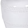 Monaco White Beaded Table Lamp | Linen Shade