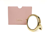 Mini Travel Mirror & Case | 7x Magnification | Pink