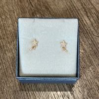 Cubic Zirconia Shooting Star Stud Earring | Gold Plated | Sensitive