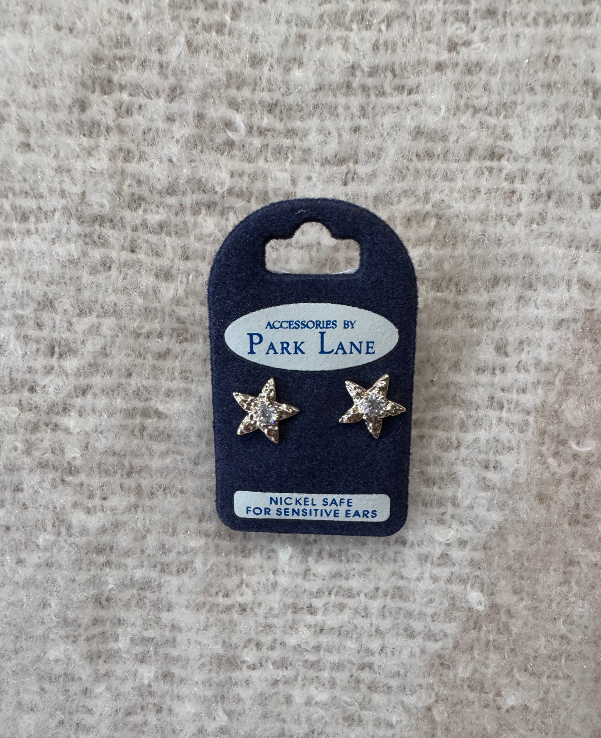 Gold Star Stud Earrings  | Crystal Centre | Sensitive