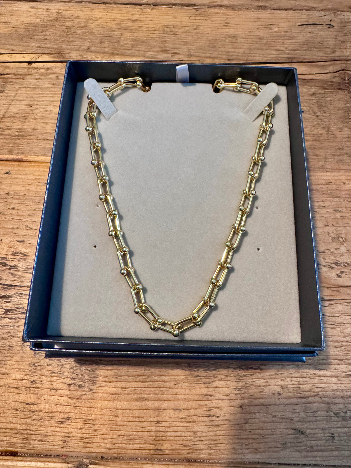 Hardware Gauge Link Necklace | Gold Plated