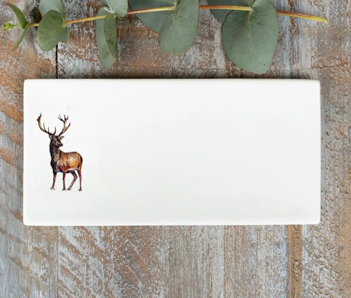 Stag Soap Dish | 17cm x 8cm | Fine Bone China