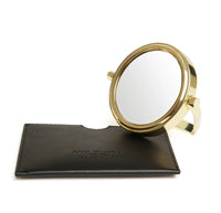 Mini Travel Mirror & Case | 7x Magnification | Black