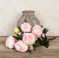 Large Peony Bush Bouquet | Light Pink | 58cm