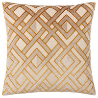 Henley Tufted Cushion | Gold | 50cm x 50cm | Feather Filled