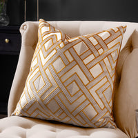 Henley Tufted Cushion | Gold | 50cm x 50cm | Feather Filled