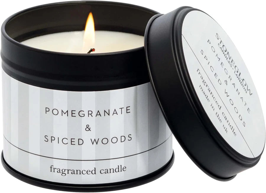 Modern Classics | Pomegranate and Spiced Woods Candle Tin | 140g