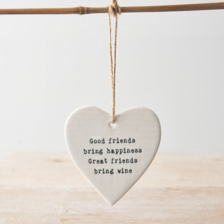 Good Friends Sentiment Hanging Heart | 10cm