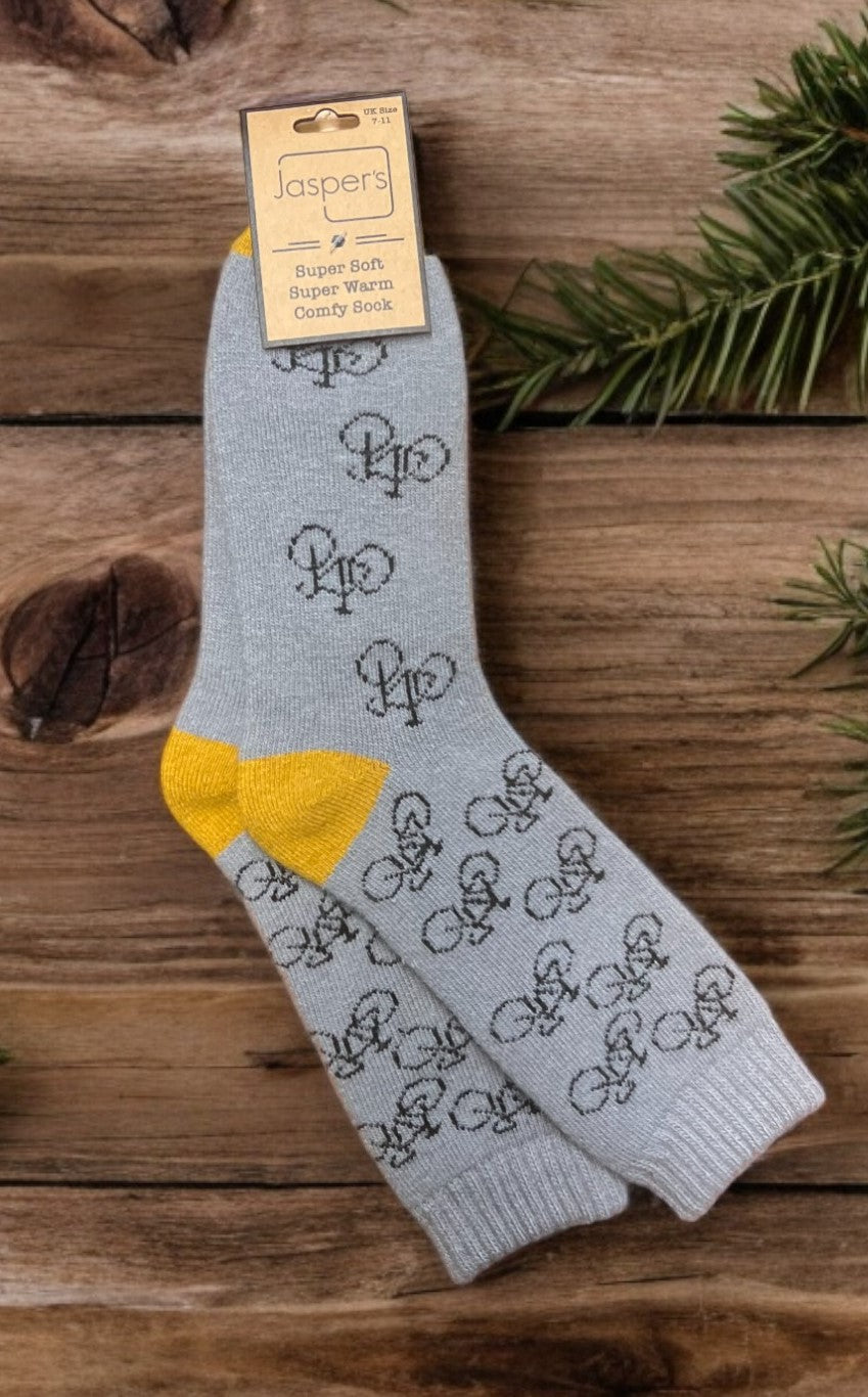 Men’s Wool Mix Socks | Grey Bicycles