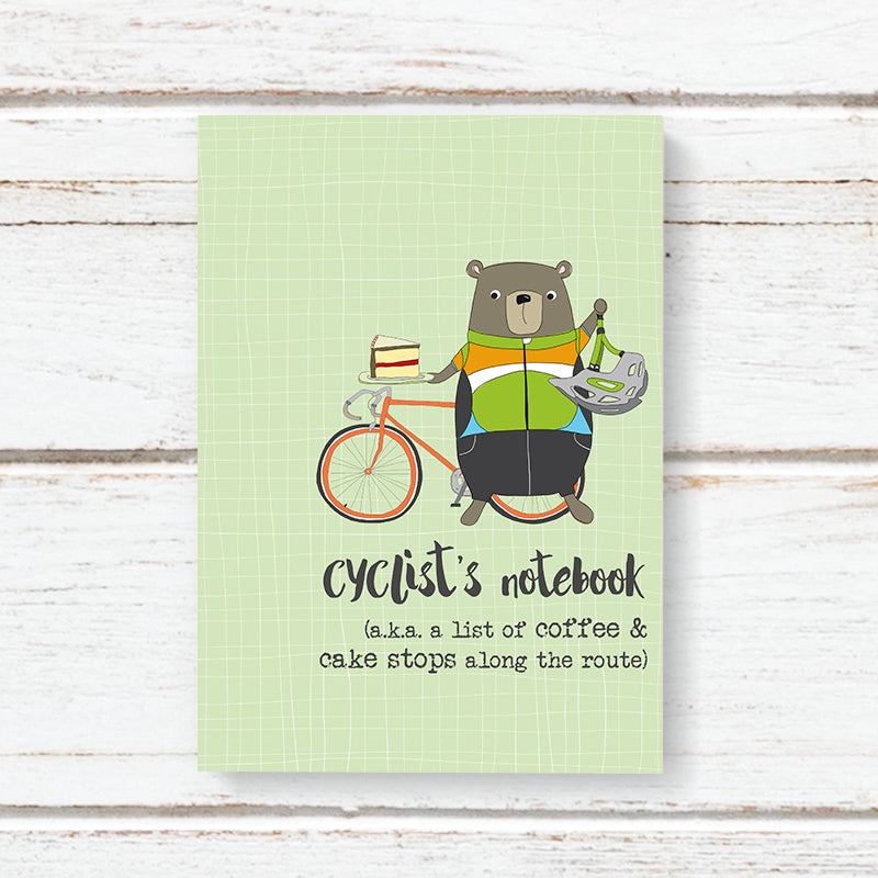 A6 Notebook | Cyclist’s (aka a list of coffee & cake stops … )